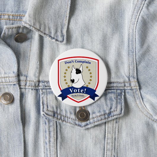 Ga uit de stemknop ronde button 7,6 cm (In situ)