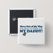 Ga uit de weg! (jongen) vierkante button 5,1 cm (Voorkant /achterkant)