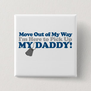 Ga uit de weg! (jongen) vierkante button 5,1 cm
