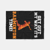 Ga uit de weg zijn badminton tijd fleece deken (Voorkant (Horizontaal))