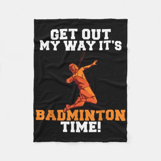 Ga uit de weg zijn badminton tijd fleece deken (Voorkant)