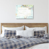 Ga uit en onderzoek Citaat en Kaart Canvas Afdruk (Insitu (Slaapkamer))