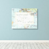 Ga uit en onderzoek Citaat en Kaart Canvas Afdruk (Insitu (Houten vloer))