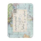 Ga uit en onderzoek Citaat en Kaart Magneet (Verticaal)