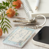 Ga uit en onderzoek Citaat en Kaart Sleutelhanger (Voorkant Rechts)