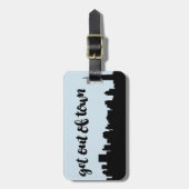 Ga uit het Bagagelabel van de stad met de City Lin (Voorkant verticaal)