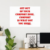 Ga uit je Comfort Zone! Poster (Thuiskantoor)