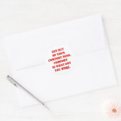 Ga uit je Comfort Zone! Ronde Sticker (Envelop)