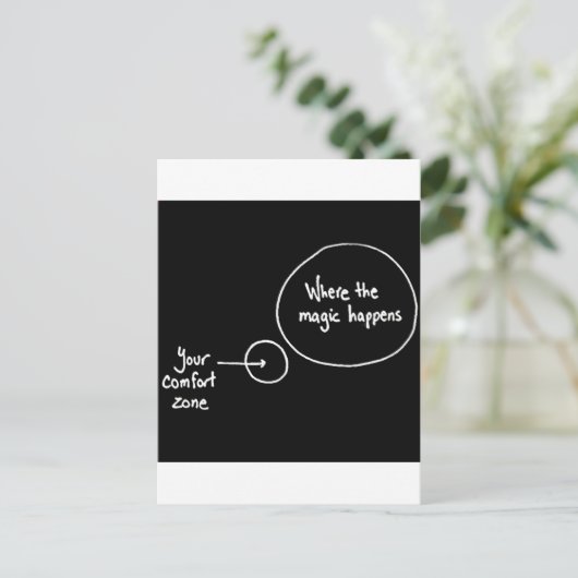 Ga uit je comfortzone briefkaart (Staand voorkant)