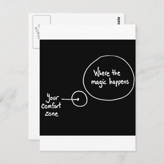 Ga uit je comfortzone briefkaart (Voorkant / Achterkant)