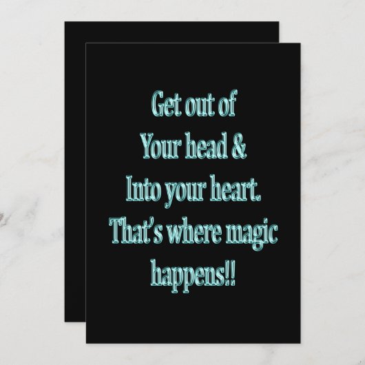 Ga uit je hoofd en in je hart (Voorkant / Achterkant)