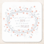 Ga uit met Joy - Isaiah 55:12 Kartonnen Onderzetters (Voorkant)