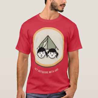 Ga uit met papa kamperen papa kleding jongen t-shirt