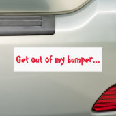 Ga uit mijn buik... Bumpersticker (Op auto)