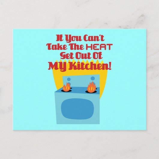 Ga uit mijn keuken briefkaart (Voorkant)