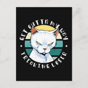 Ga uit mijn weg, een loser, Moody Cat Invitat Briefkaart