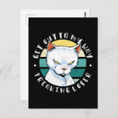 Ga uit mijn weg, een loser, Moody Cat Invitat Briefkaart (Voorkant / Achterkant)
