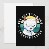 Ga uit mijn weg, een loser, Moody Cat Invitat Feestdagenkaart (Voorkant / Achterkant)
