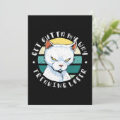 Ga uit mijn weg, een loser, Moody Cat Invitat Feestdagenkaart (Staand voorkant)