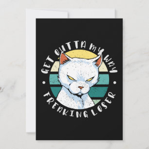 Ga uit mijn weg, een loser, Moody Cat Invitat Feestdagenkaart