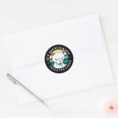 Ga uit mijn weg, een loser, Moody Cat Invitat Ronde Sticker (Envelop)
