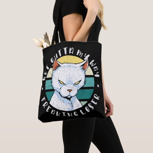 Ga uit mijn weg, een loser, Moody Cat Invitat Tote Bag (Dichtbij)