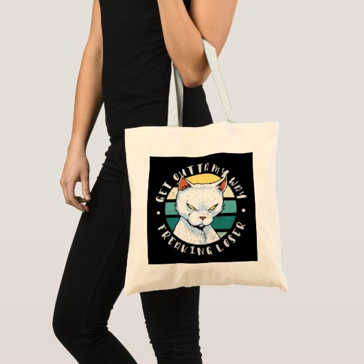 Ga uit mijn weg, een loser, Moody Cat Invitat Tote Bag (Voorkant (product))