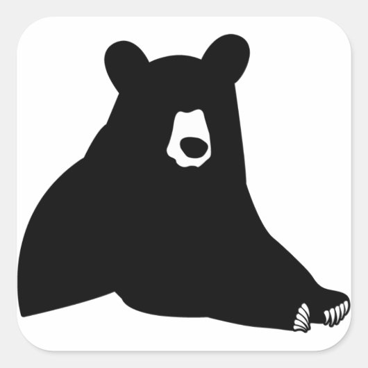 Ga uit Silhouette Vierkante Sticker (Voorkant)