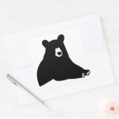 Ga uit Silhouette Vierkante Sticker (Envelop)