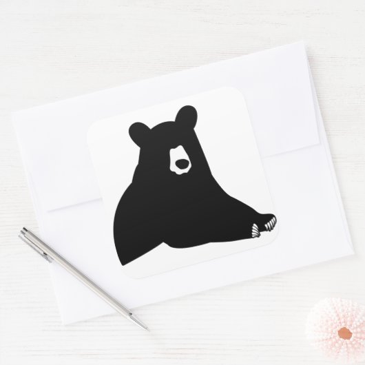 Ga uit Silhouette Vierkante Sticker (Envelop)