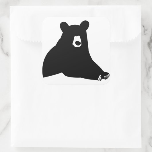 Ga uit Silhouette Vierkante Sticker (Tas)