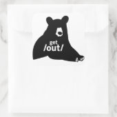 Ga uit vierkante sticker (Tas)