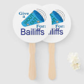 Ga uit voor de deurwaarders handwaaier (Voorkant en achterkant)