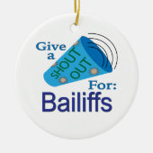 Ga uit voor de deurwaarders keramisch ornament (Voorkant)