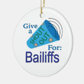 Ga uit voor de deurwaarders keramisch ornament (Links)