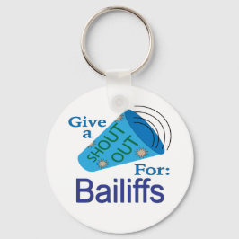 Ga uit voor de deurwaarders sleutelhanger