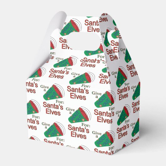 Ga uit voor de Elves van de Kerstman Bedankdoosjes (Voorkant Zijde)