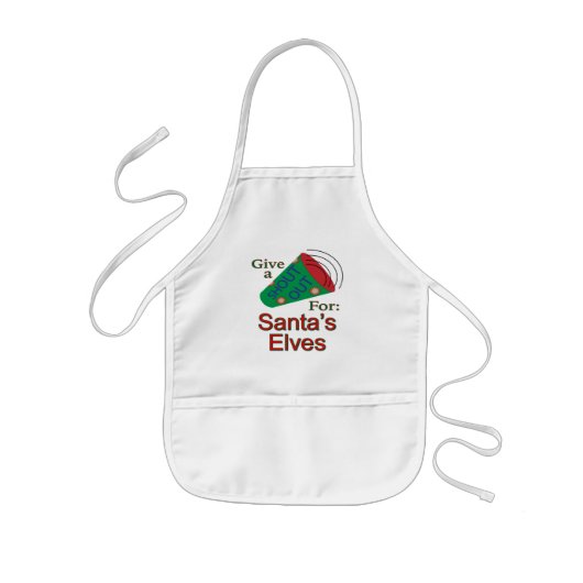Ga uit voor de Elves van de Kerstman Kinder Schort (Voorkant)