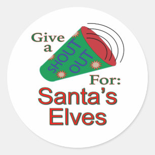 Ga uit voor de Elves van de Kerstman Ronde Sticker