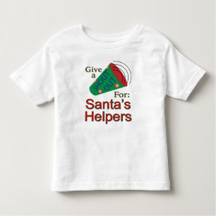 Ga uit voor de hulp van de kerstman kinder shirts