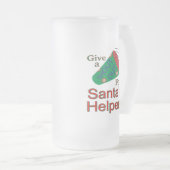 Ga uit voor de hulp van de kerstman matglas bierpul (Voorkant rechts)
