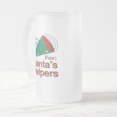 Ga uit voor de hulp van de kerstman matglas bierpul (Voorkant links)