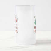 Ga uit voor de hulp van de kerstman matglas bierpul (Center)