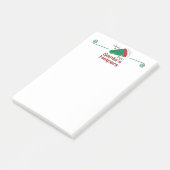 Ga uit voor de hulp van de kerstman post-it® notes (Schuin)
