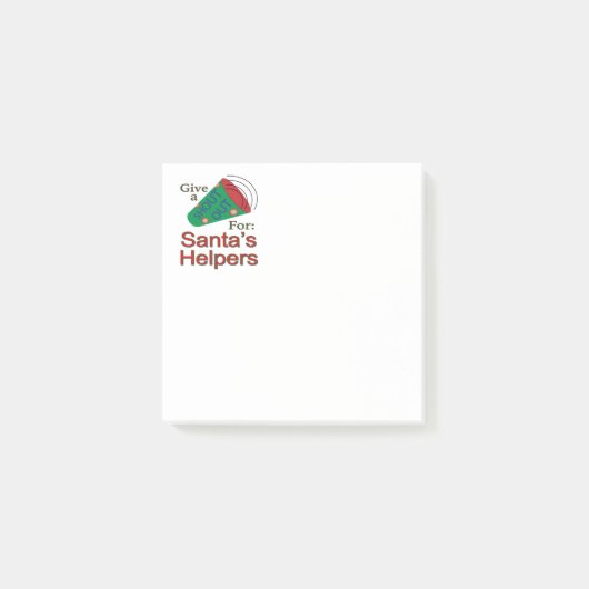 Ga uit voor de hulp van de kerstman post-it® notes (Voorkant)