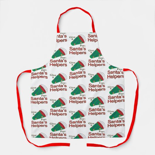 Ga uit voor de hulp van de kerstman schort (Voorkant)