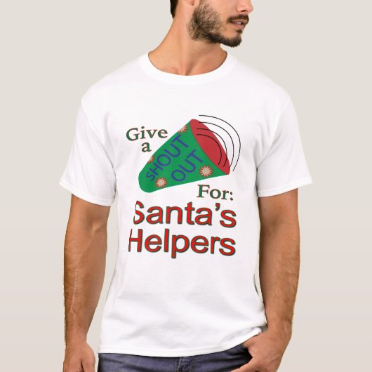 Ga uit voor de hulp van de kerstman t-shirt (Voorkant)