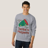 Ga uit voor de hulp van de kerstman trui (Voorkant volledig)