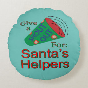 Ga uit voor de Kerstman en de Helpers Rond Kussen