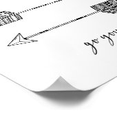 Ga uw eigen manier afdrukken met de pijl poster (Hoek)